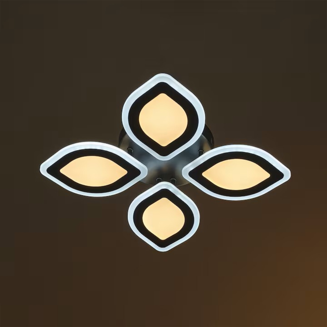 Модерен LED полилей със smart управление – черен