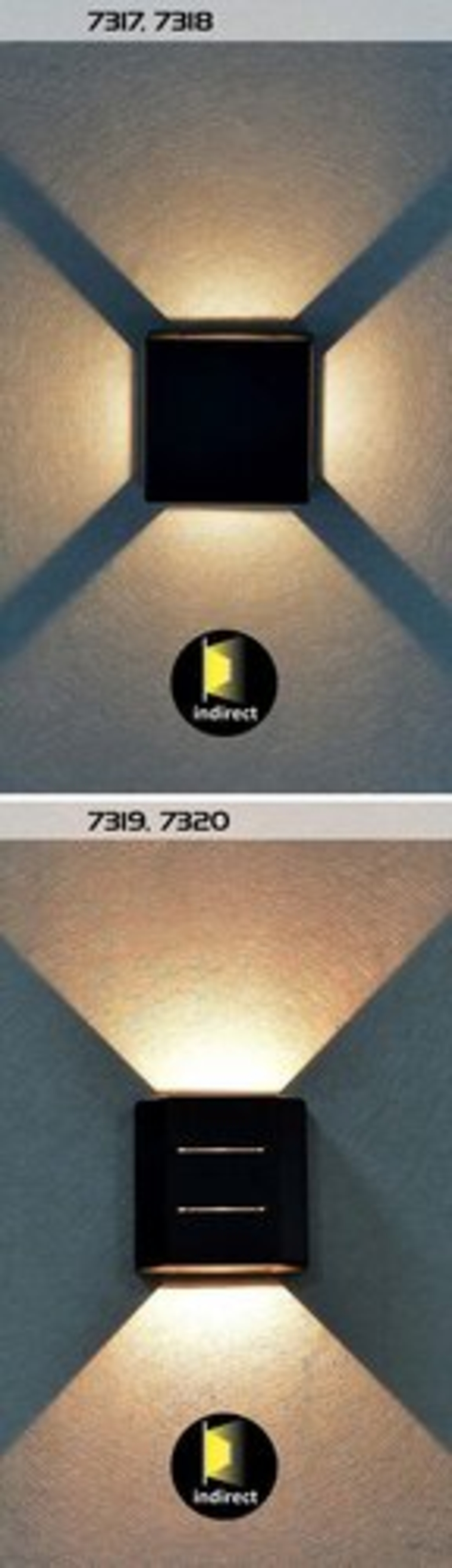 Модерен черен квадратен LED аплик Lippa – компактно фасадно осветление 6W