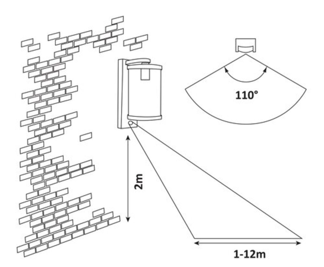 Модерен външен аплик със сензор Silistra – 1 Х Е27, IP44 в антрацитен цвят