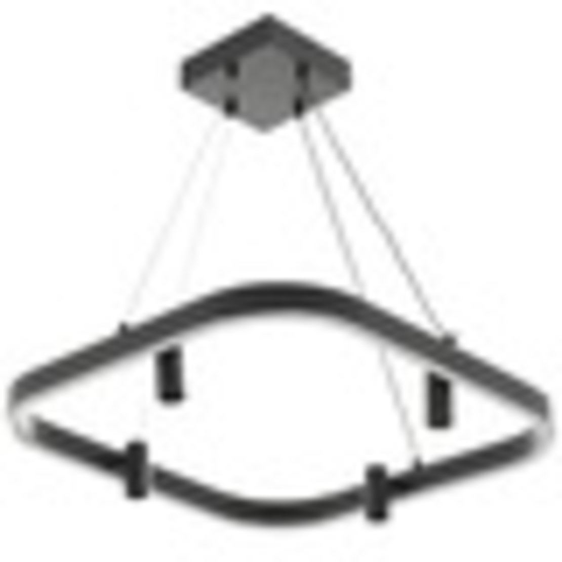 LED висящ полилей 83Wсъс смарт управление, черен,8300lm, 3000-6000k,3014BK/60T