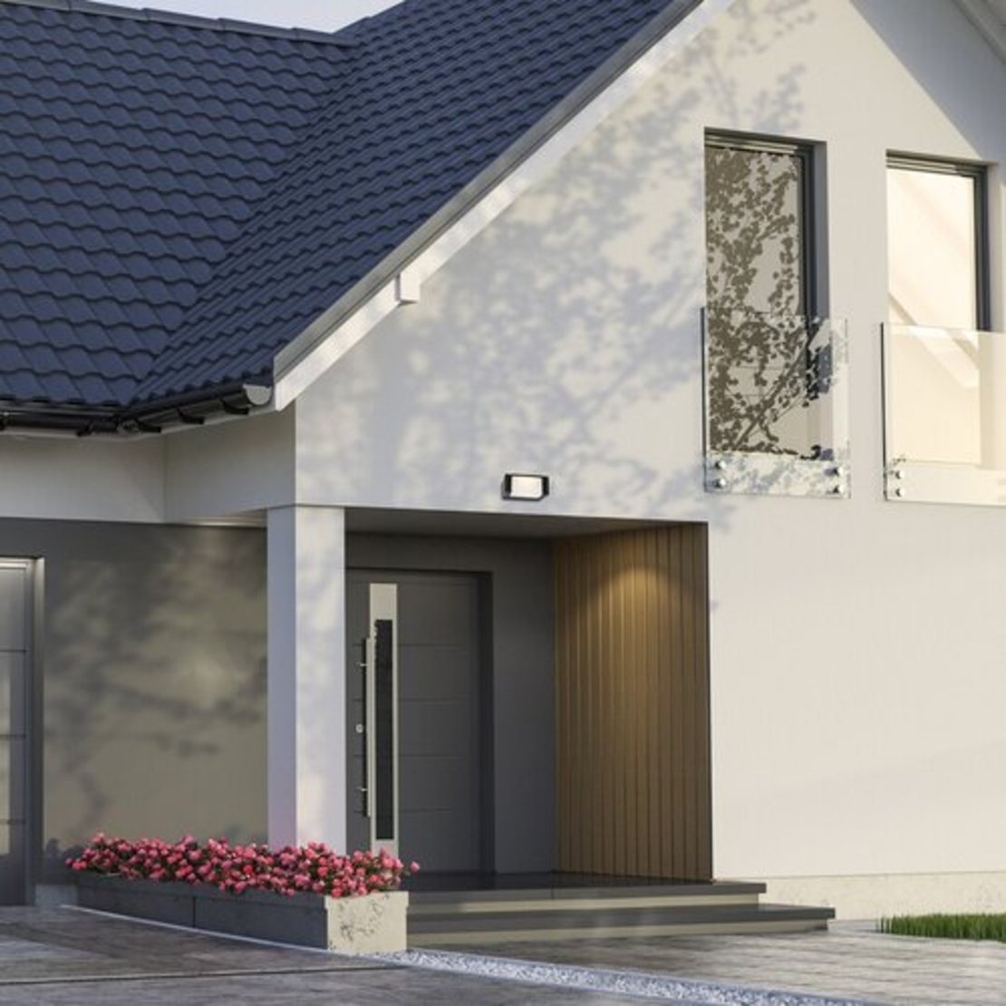 Модерен фасаден външен LED аплик Cubbington  10W с естествена бяла светлина