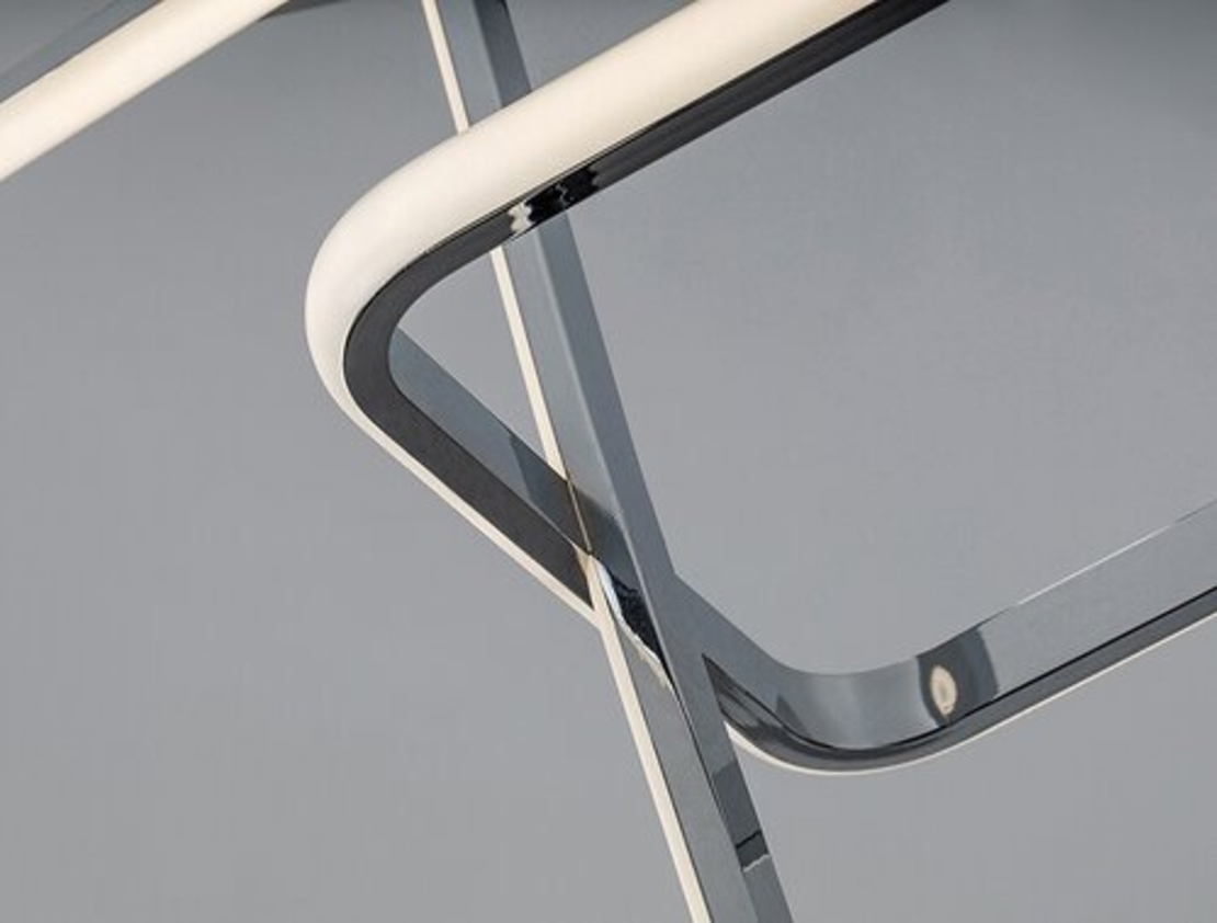 Модерен LED плафон Malwen – 36W, 3600 lm, хром, 4000K естествена светлина