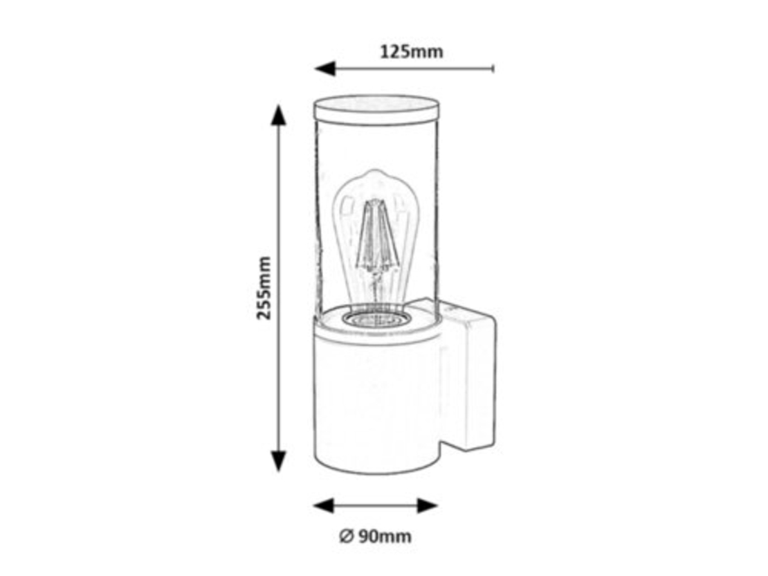Стилен външен аплик Wellington E27 – модерно фасадно осветление с IP44 защита