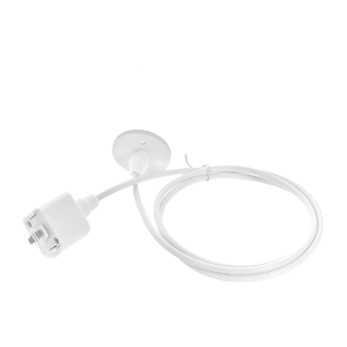 Висящо осветително тяло за релсово осветление – бяло, регулируема височина