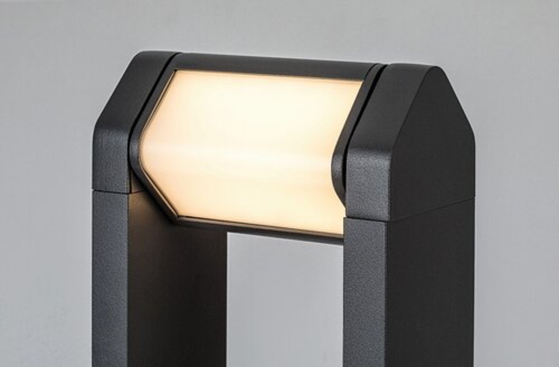 Модерен външен градински LED стълб Medna 8W с топло бяла светлина