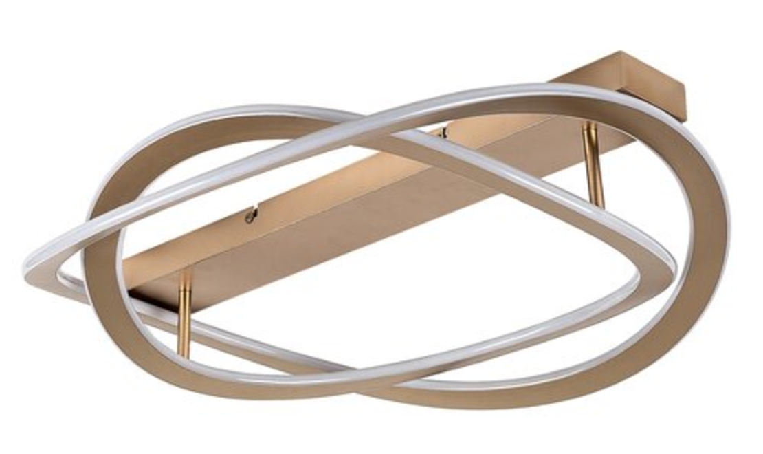 Модерен LED плафон 72W в матирано злато