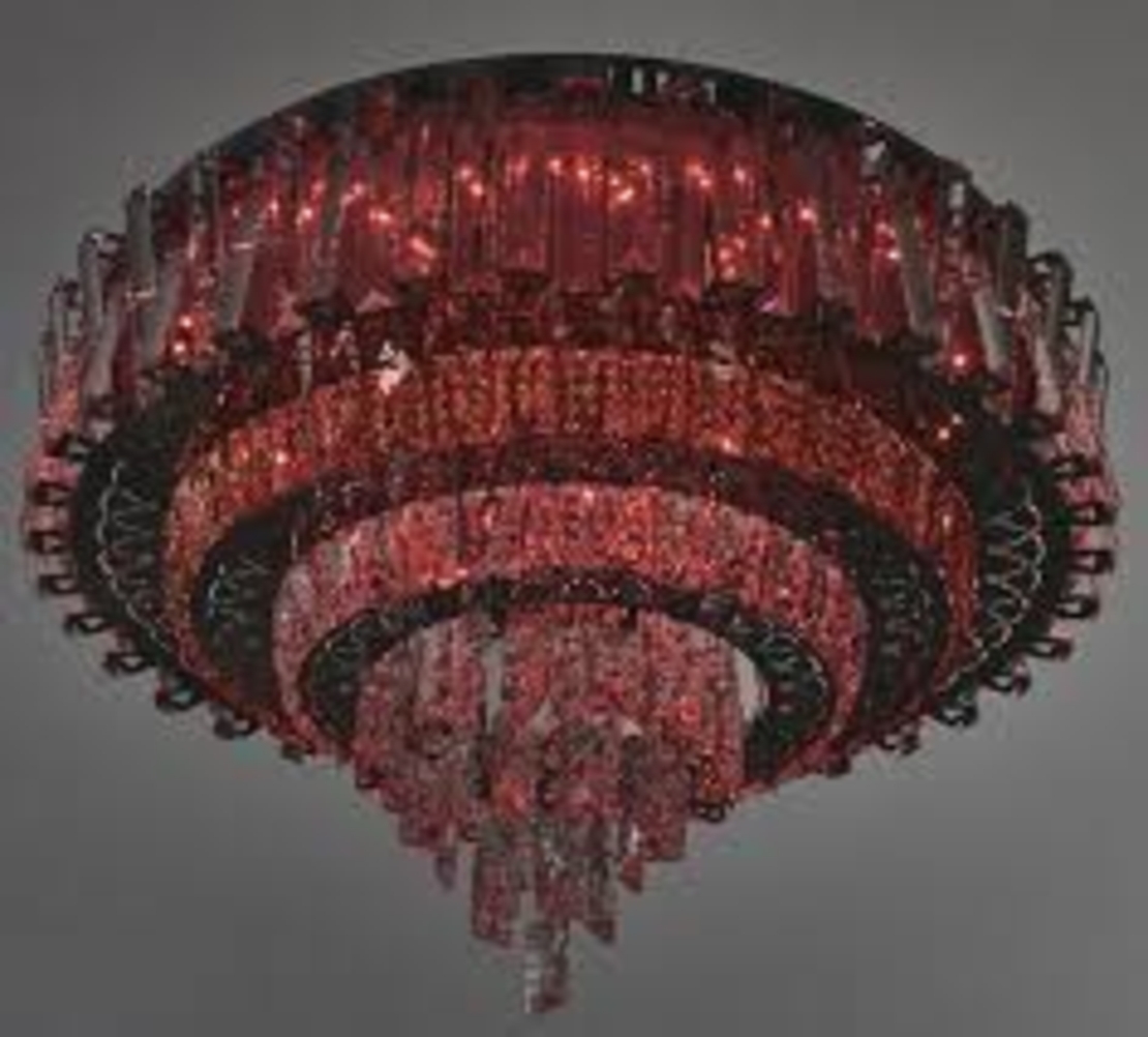 LED полилей 35W,хром, метал и кристал, RGB, дистанционно управление