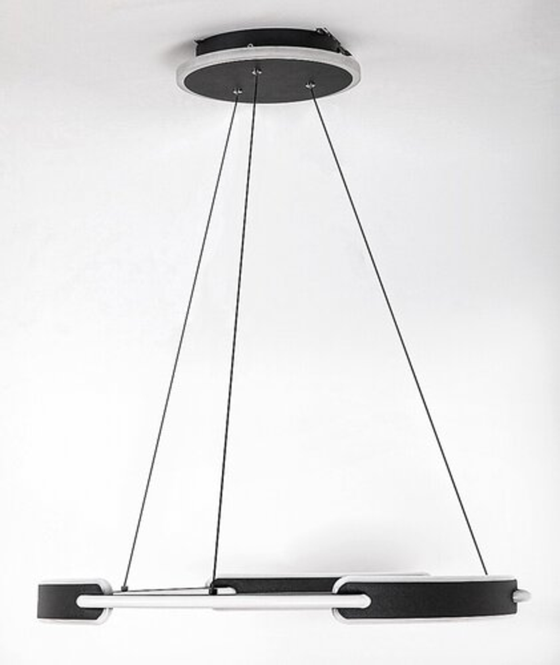 Модерен висящ LED полилей 45W с регулируема цветна температура – черен