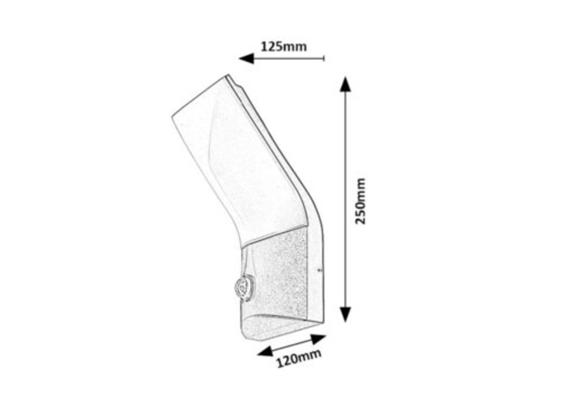 Външен LED аплик Tolna 10W с топло бяла светлина, PIR сензор и IP54 защита