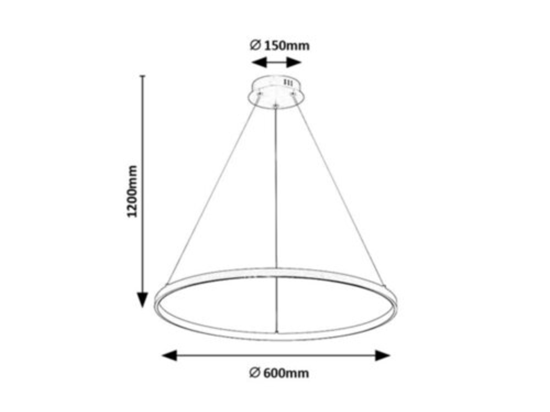 Модерен LED полилей 55W – златен метал и бял силикон с топло бяла светлина
