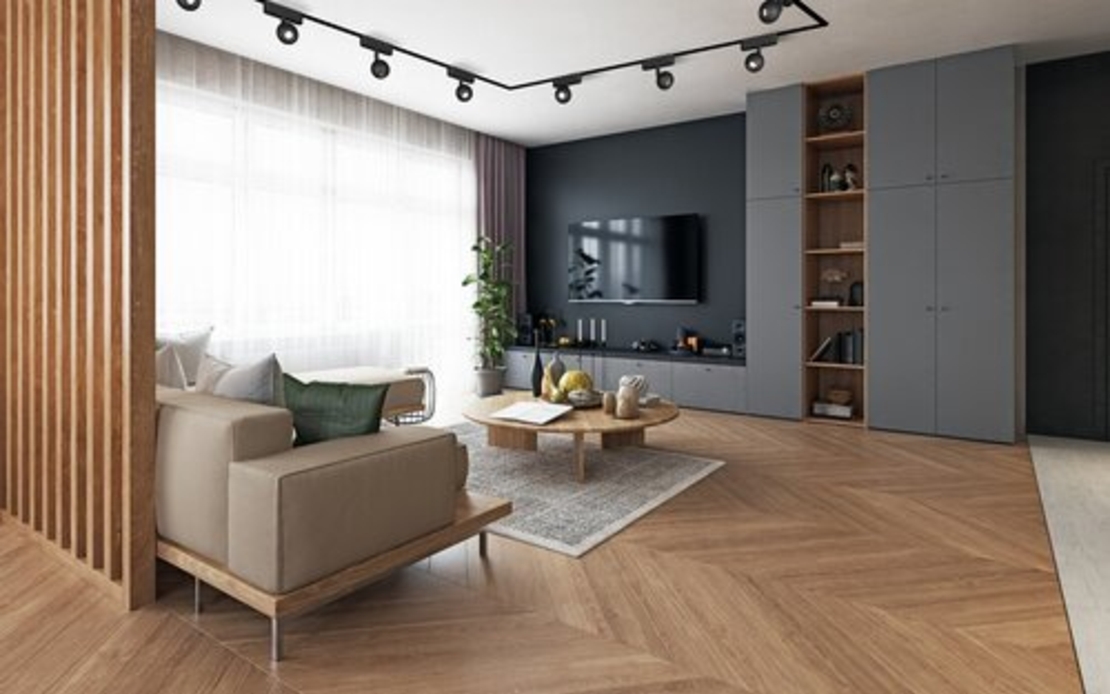 Модерен LED релсов спот – 5W топло бяло 3000K, стилен черен алуминий