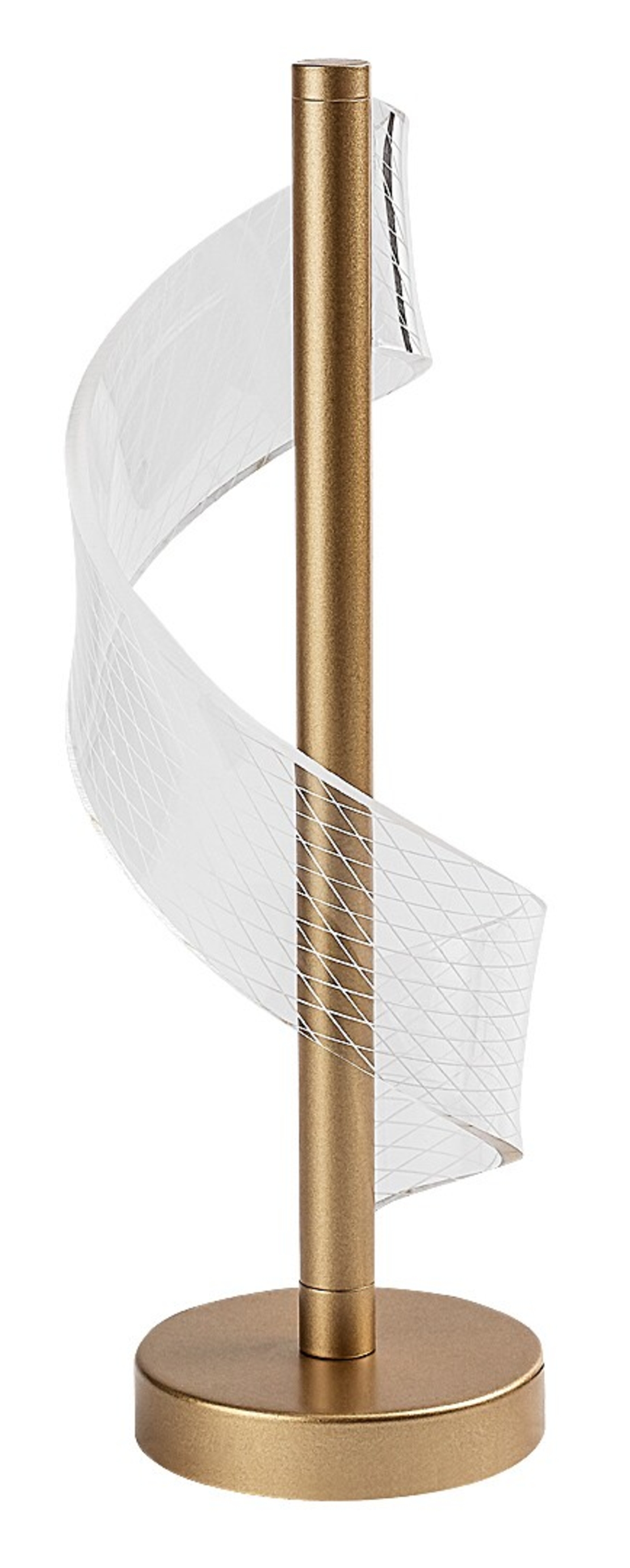 Елегантна настолна LED лампа 6W, златен метал и акрил, топло бяла светлина