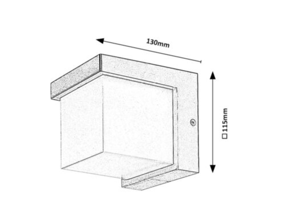 Модерен черен LED аплик Andelle 10W – стилно външно осветление с топла светлина