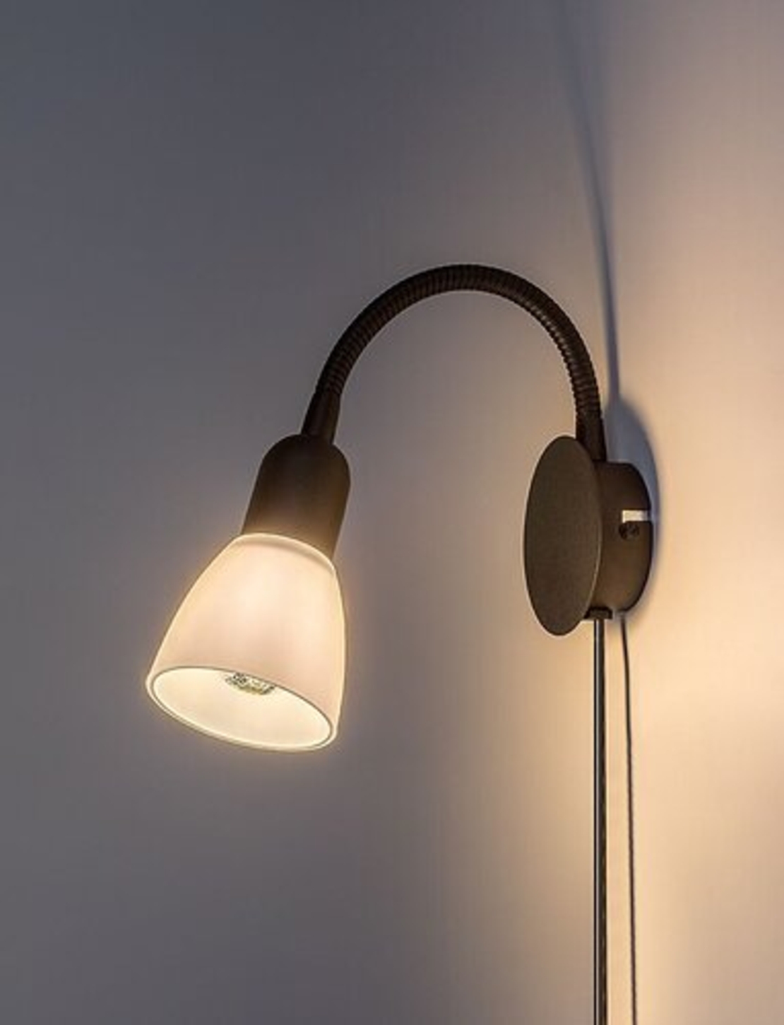 Спотчерен метал и бяло стъкло, 1xE14, 40W