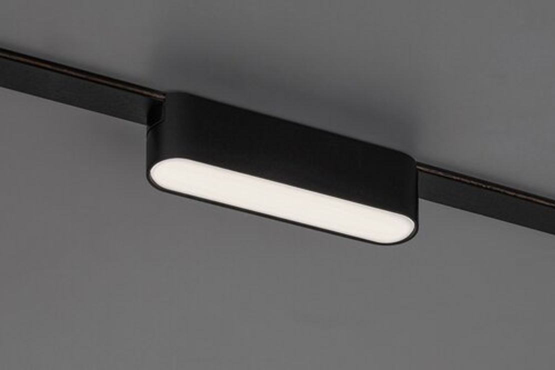 Смарт LED релсово осветление – 4W, регулируема цветна температура 2700–5500K, Wi-Fi, черен алуминий