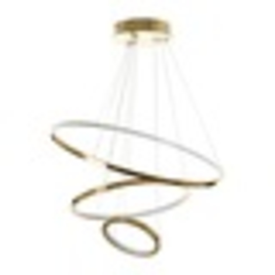 Модерен LED полилей Ø600 mm – златен дизайн и регулируема височина