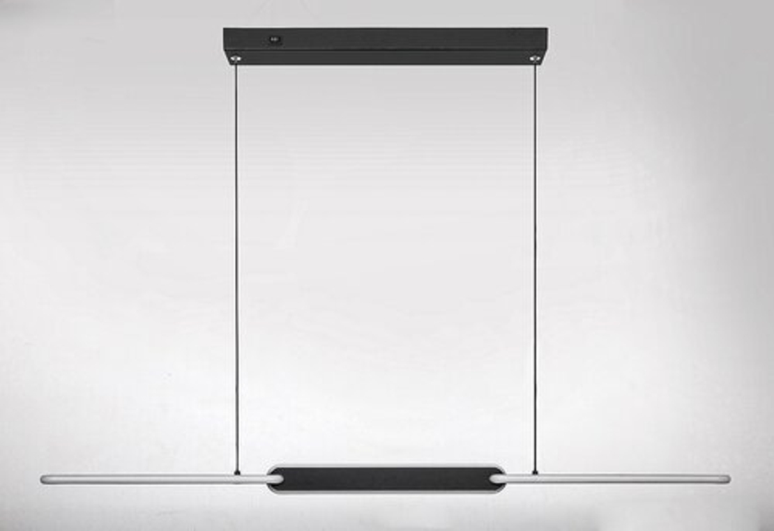 Модерен висящ LED полилей 36W с регулируема цветна температура – черен