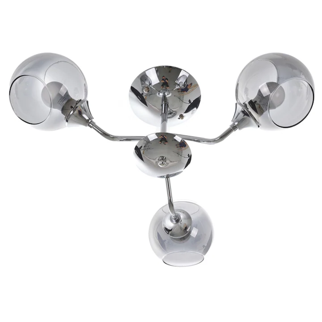 Полилей хром и стъкло 3 Х Е27
