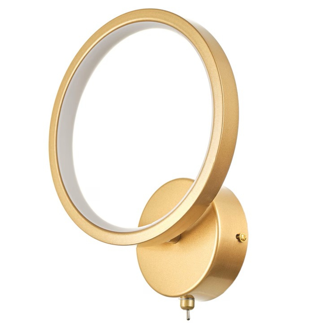 Модерен LED стенен аплик 20W – матирано злато и регулируема светлина с ключ