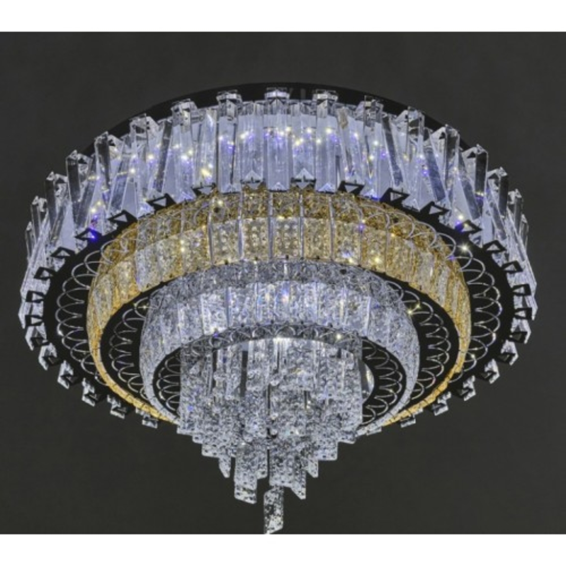 LED полилей 50W,хром, метал и кристал, RGB, дистанционно управление