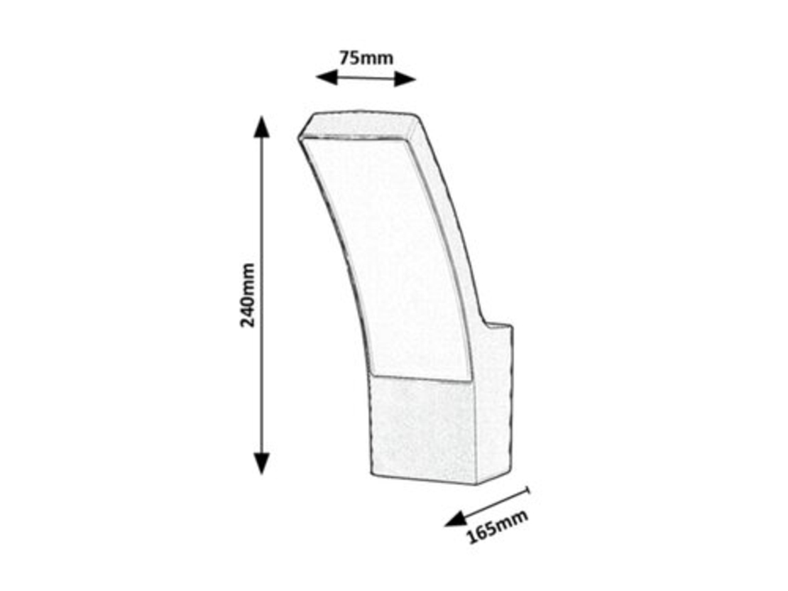 Модерен външен LED аплик Palanga 12W с топло бяла светлина