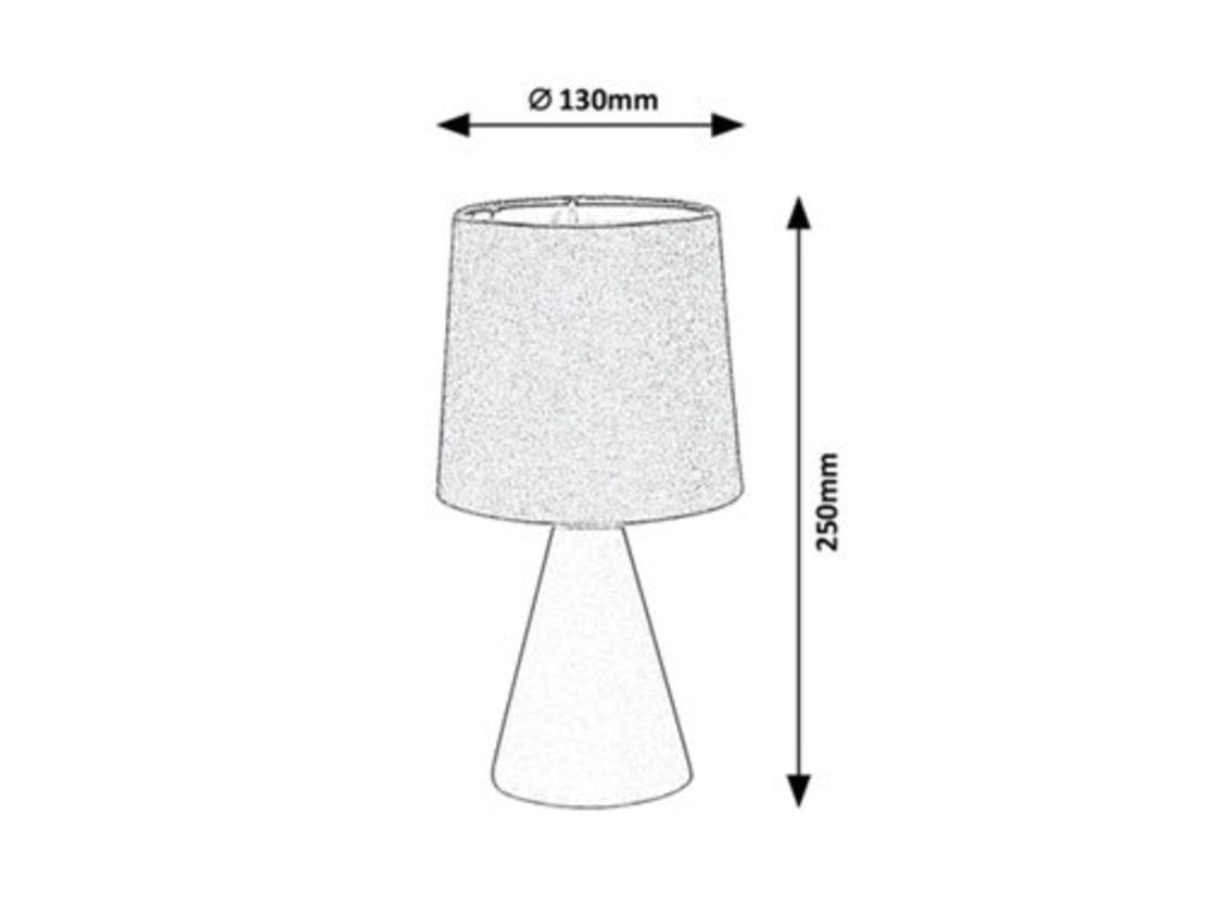 Класическа настолна лампа от сива керамика с текстилен абажур – E14 фасунга