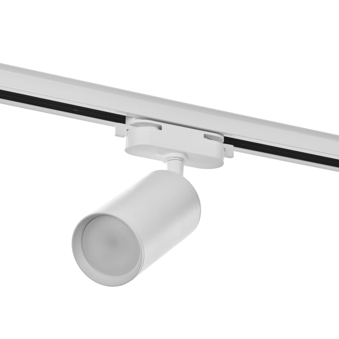 Бял релсов спот  Bird – 1xGU10, подвижно тяло, модерен дизайн