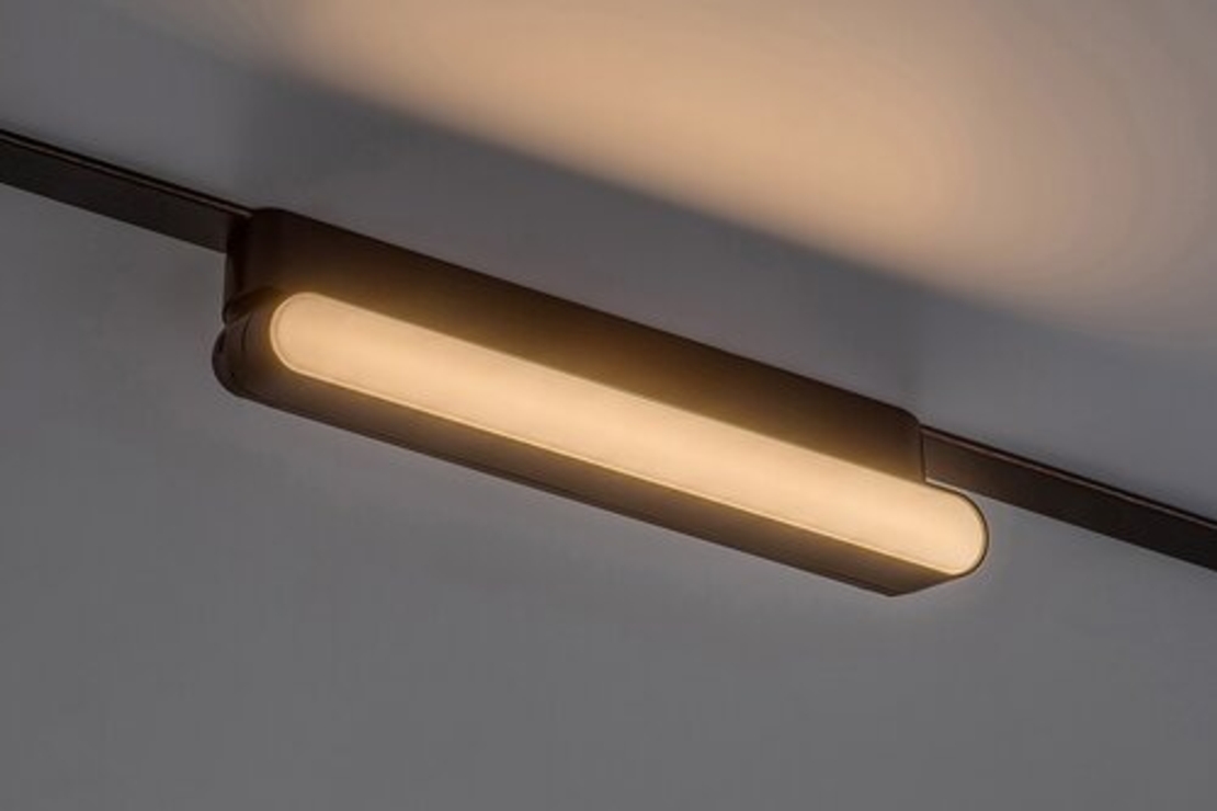 Смарт LED релсово осветление – 7W, регулируема цветна температура 2700–5500K, Wi-Fi, черен алуминий