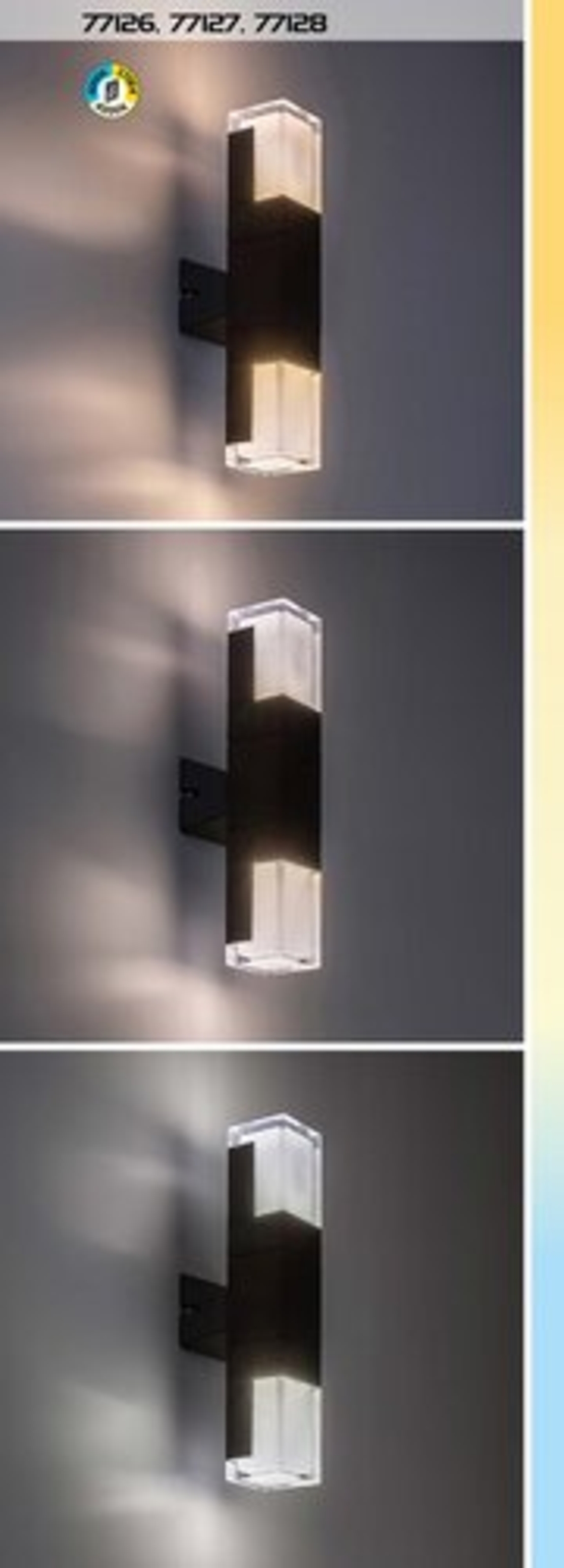 Външен LED стълб Darvas 7W с променлива цветна температура и IP54 защита