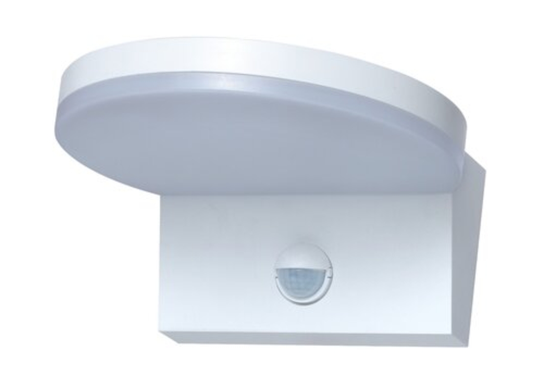 Бял фасаден LED аплик Batida 9W със сензор и регулируема светлина