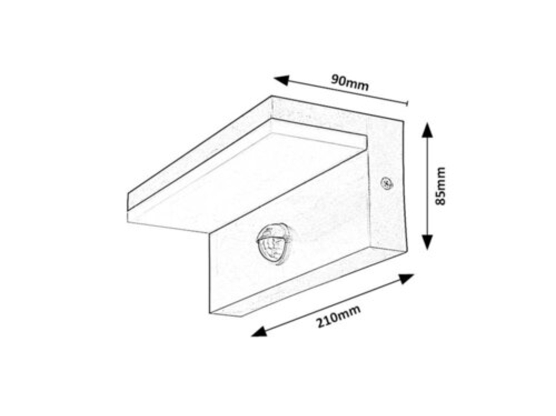 Интелигентен бял LED аплик Zaragoza 9W – външно осветление със сензор и регулируема цветна температура