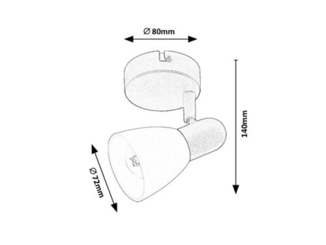Спотчерен метал и бяло стъкло, 1xE14, 40W