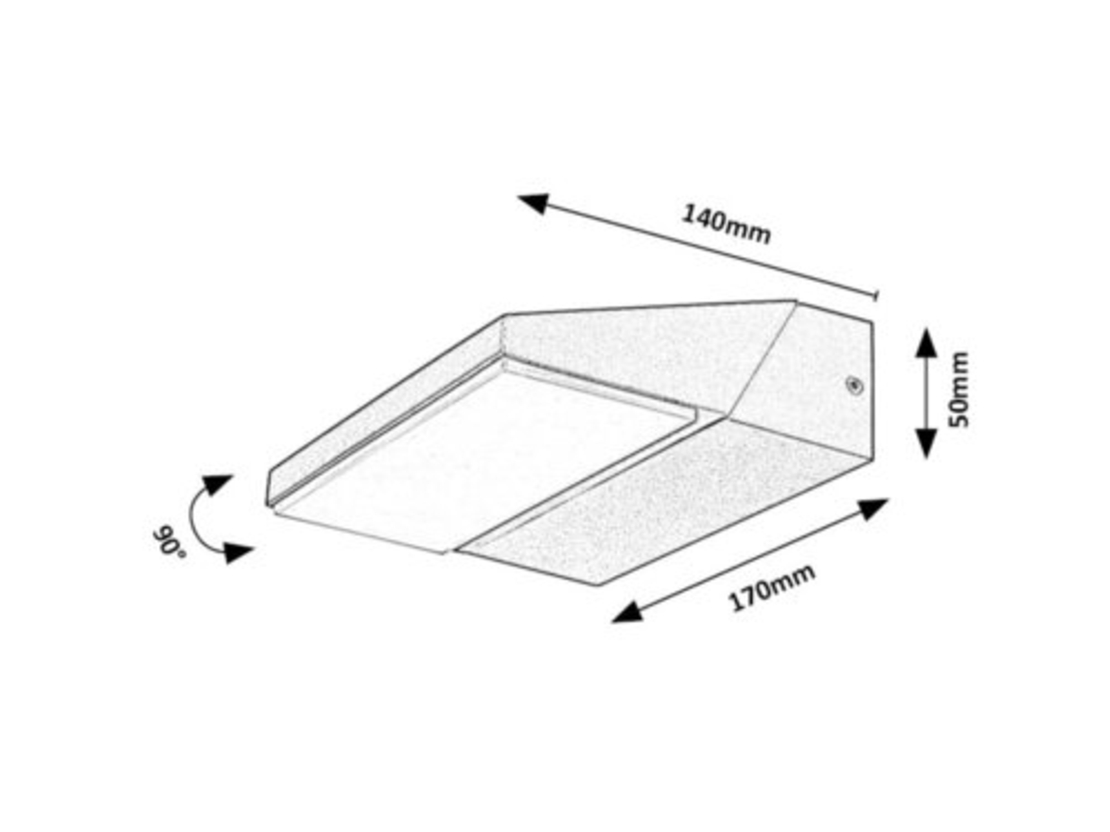 Модерен външен LED аплик Senica 13W – стилно и мощно фасадно осветление