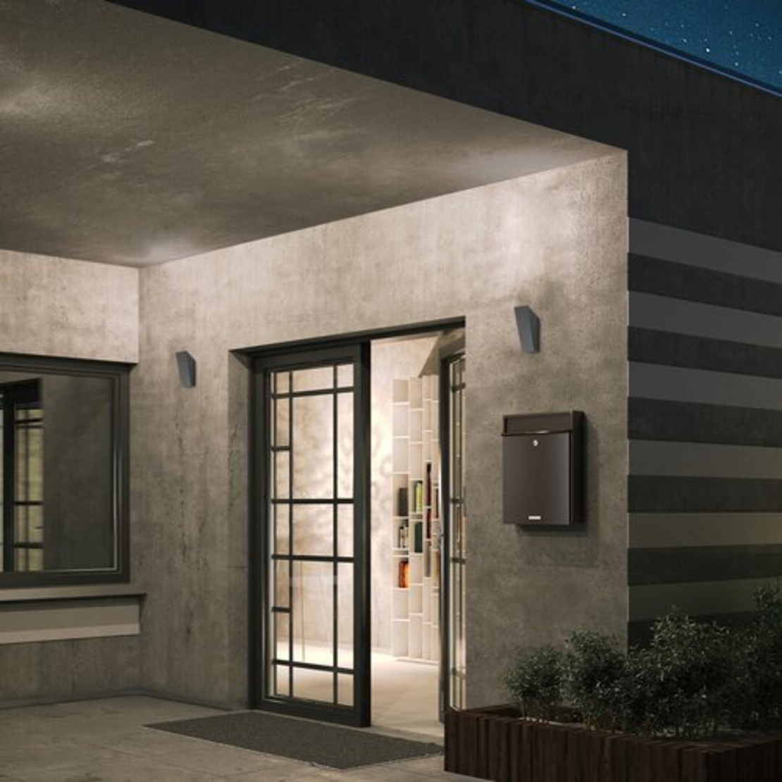 Модерен външен LED аплик Temse 3W – стилно фасадно осветление с IP65 защита