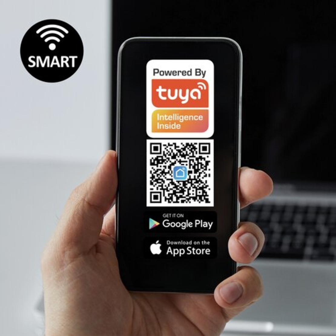 Интелигентен релсов спот с Wi-Fi управление – 5W, регулируема цветна температура 2700–5500K, черен алуминий