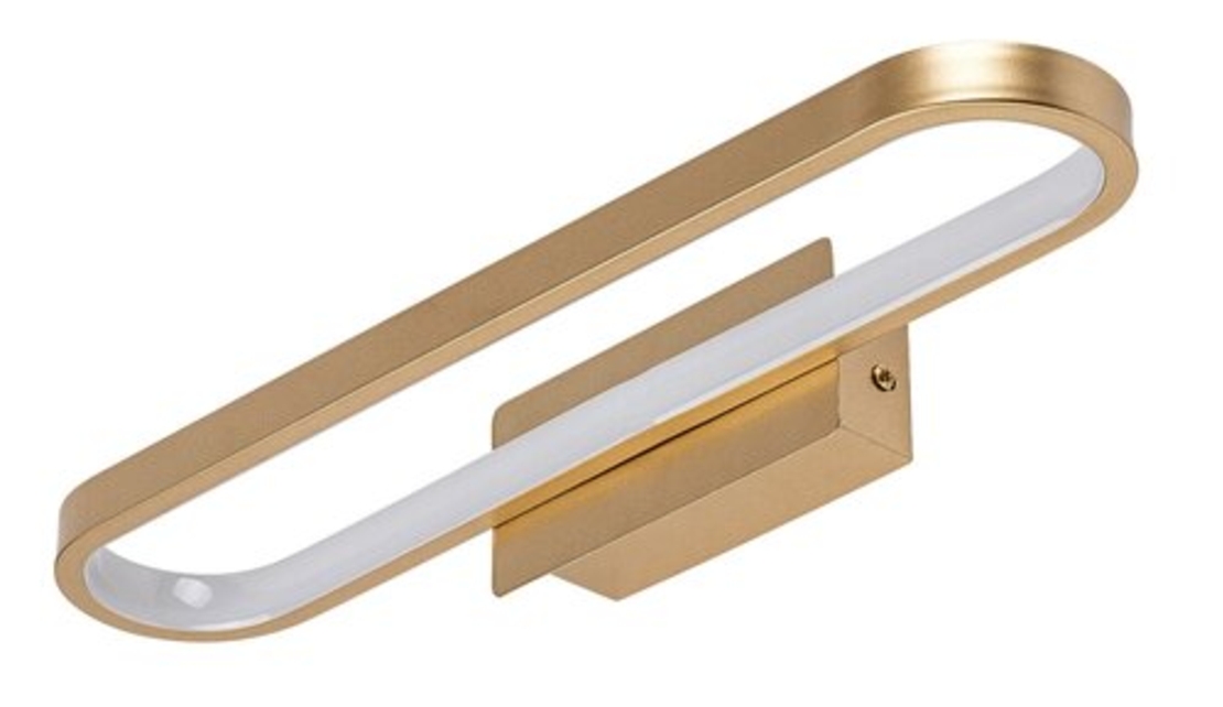 LED осветително тяло за баня 15W, IP44, 4000K, матирано злато