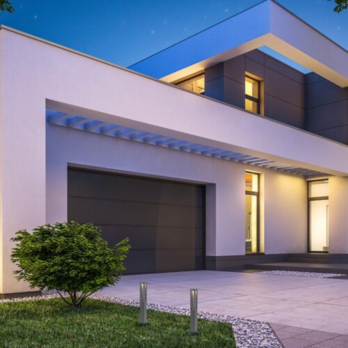 Модерен външна LED стълб   – 7W, 3000K, IP54, антрацит