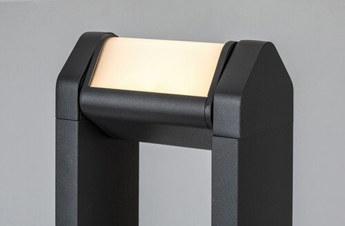 Модерен външен градински LED стълб Medna 8W с топло бяла светлина