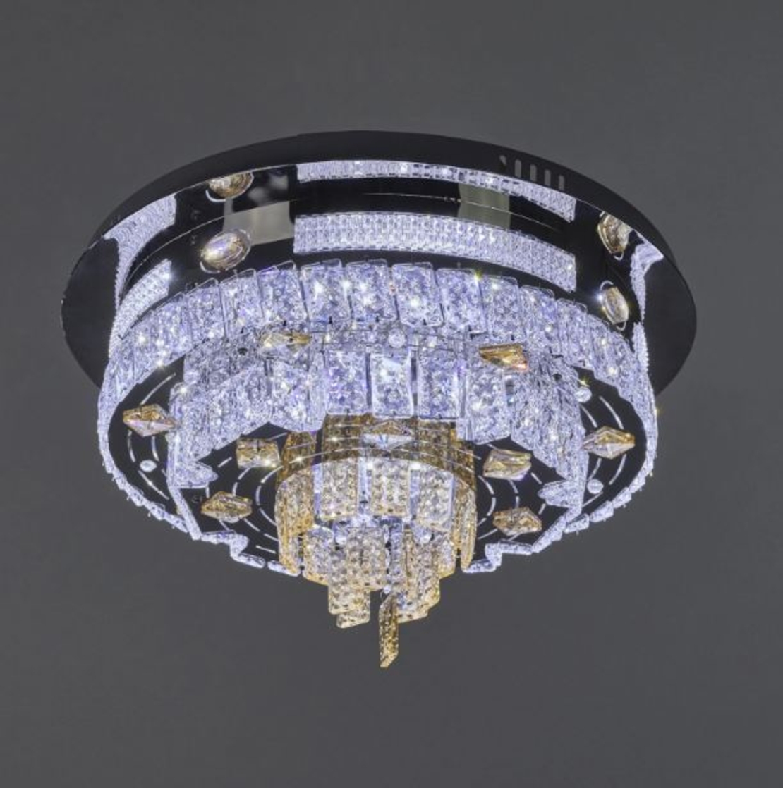 Кристален LED полилей хром с дистанционно