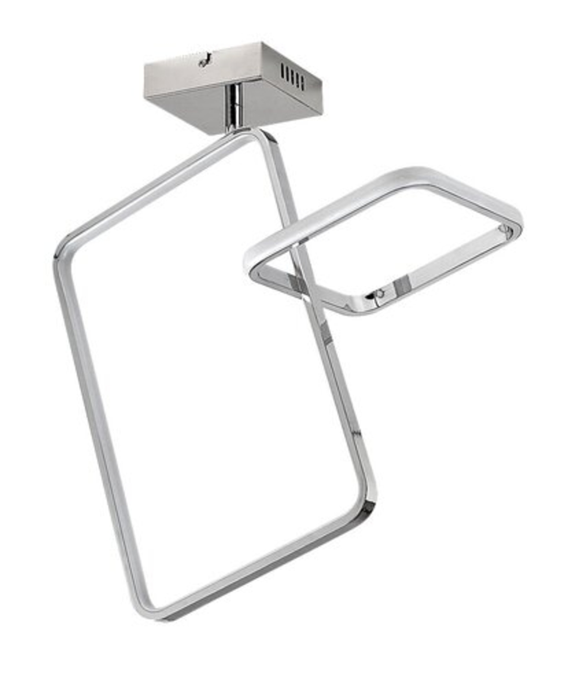 Модерен LED плафон Malwen – 36W, 3600 lm, хром, 4000K естествена светлина