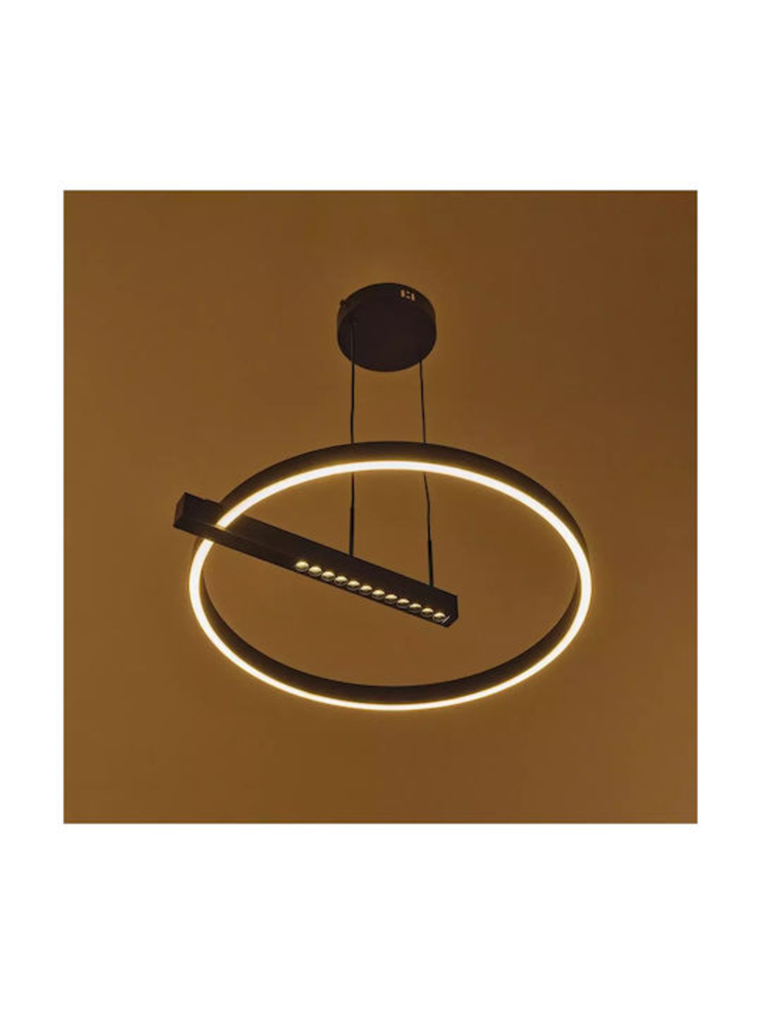 Модерен LED полилей 39W – черен стил и интелигентно управление