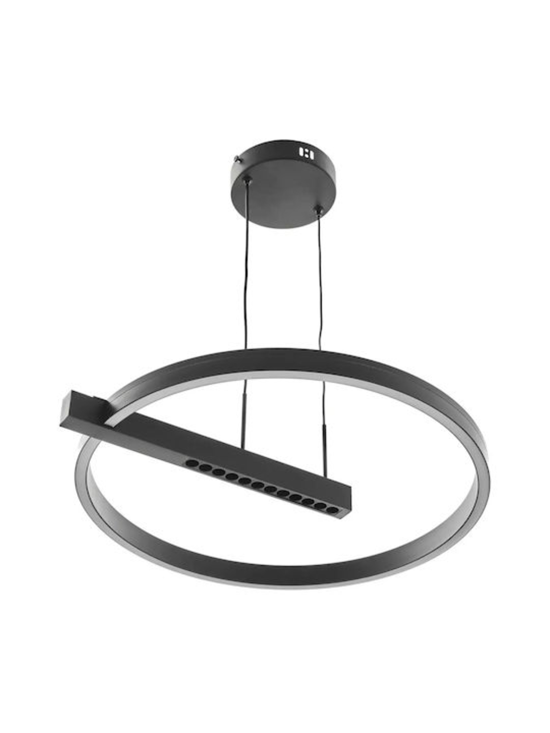 Модерен LED полилей 39W – черен стил и интелигентно управление