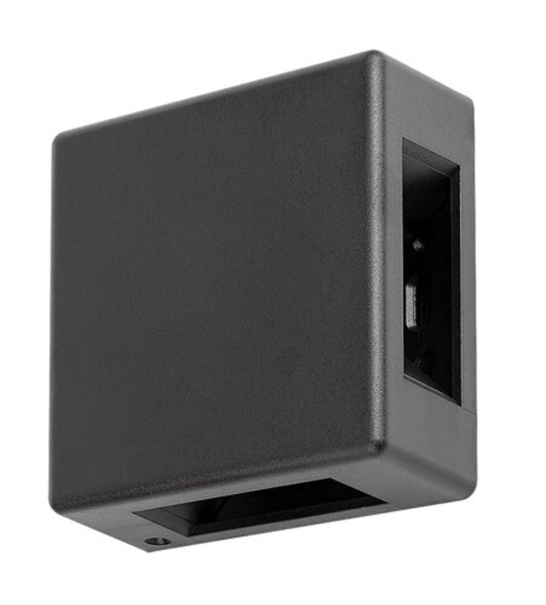 Компактен квадратен LED аплик Lippa в черно – стилно фасадно осветление 6W