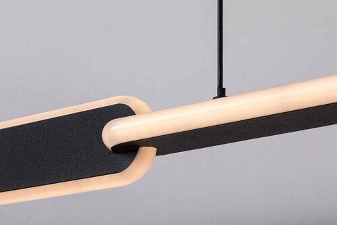 Модерен висящ LED полилей 36W с регулируема цветна температура – черен