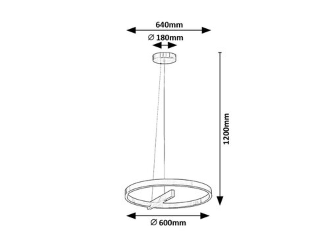 LED висящ полилеи 34W, 4000K