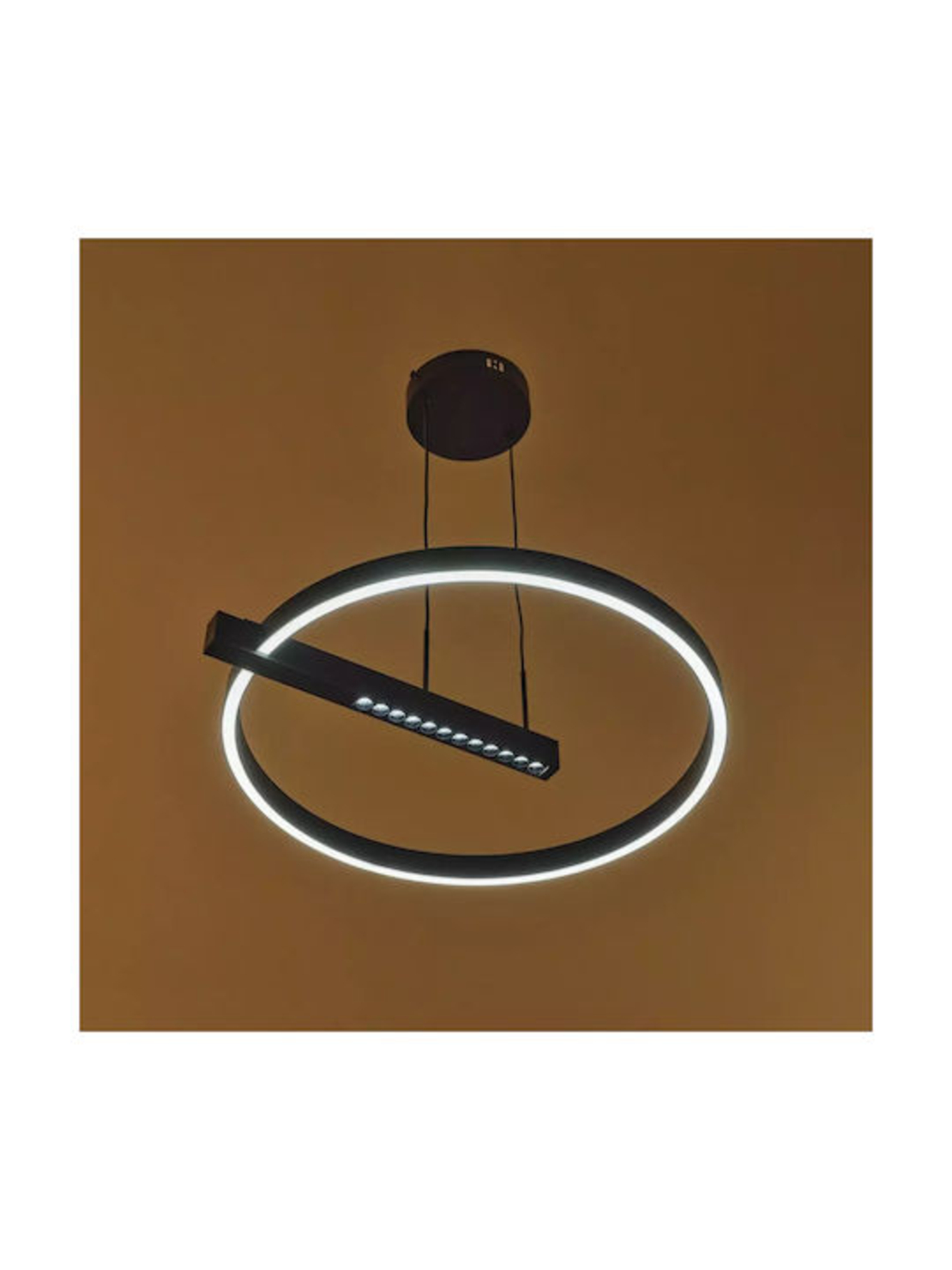 Модерен LED полилей 39W – черен стил и интелигентно управление