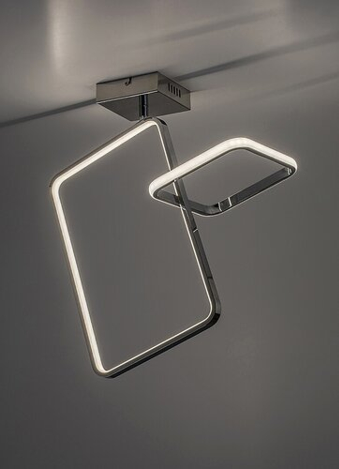 Модерен LED плафон Malwen – 36W, 3600 lm, хром, 4000K естествена светлина