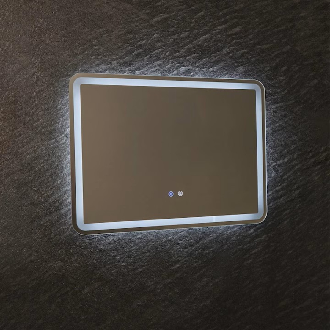 LED огледало с нагревател и димиране – 30W, влагозащитено IP44