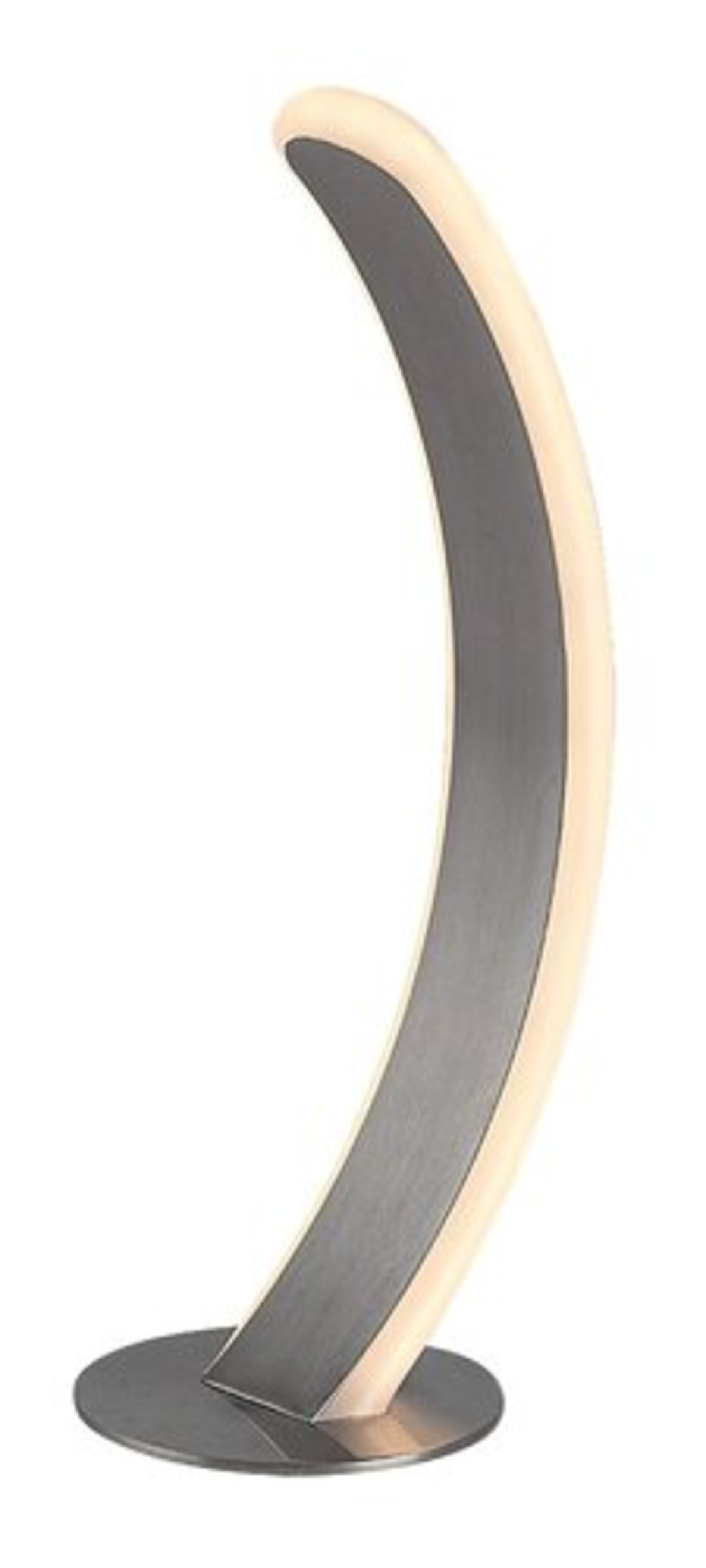 LED настолна лампа 12W – сатенен хром, топло бяла светлина (3000K)