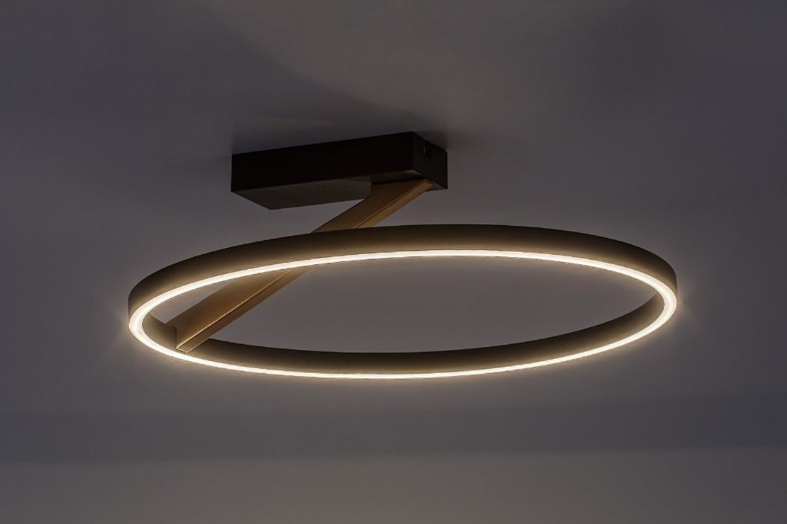 Модерен LED плафон черен/златен, 24W3000K